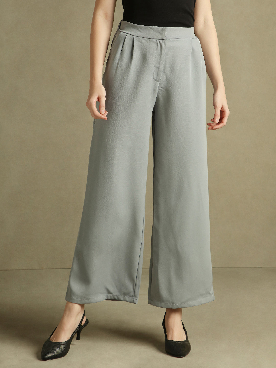 DL Women Grey Flared Women Trousers