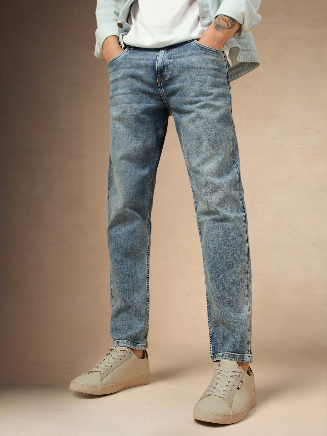 Men's Indigo Blue Straight Fit Jeans