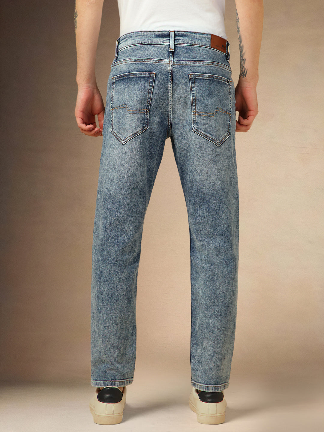 Men's Indigo Blue Straight Fit Jeans