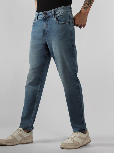 Men's Indigo Solid Slim Fit Jeans