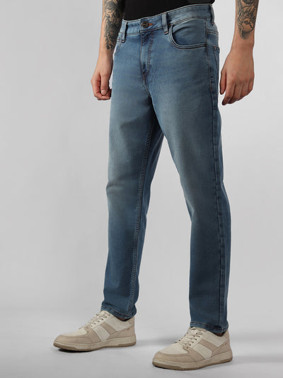 Men's Indigo Solid Slim Fit Jeans