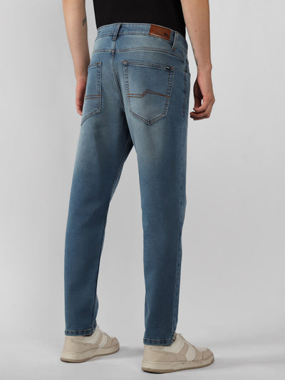 Men's Indigo Solid Slim Fit Jeans