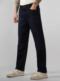 Men's Indigo Solid Straight Fit Jeans