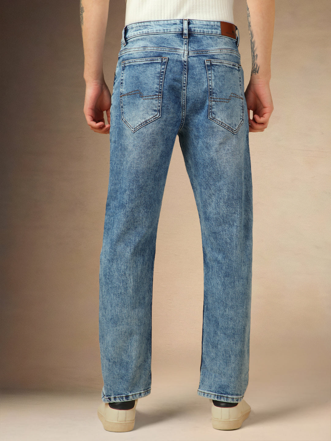 Men's Indigo Blue Straight Fit Jeans