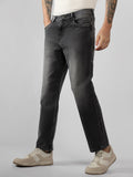 Men's Grey Solid Straight Fit Jeans