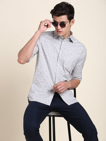 Men's Comfortable And Stylish Beige  Casual Shirt