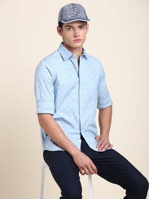 Dennis Lingo Men's Comfortable And Stylish Grey Casual Shirt