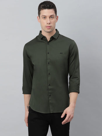 Men's Cotton Solid Slim Fit Casual Shirt With Pocket Full Sleeve Shirt For Formal & Casual Wear