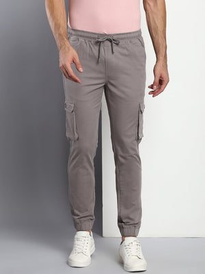 Dennis Lingo Men's Tapered Fit Cotton Joggers (Graphite Grey)