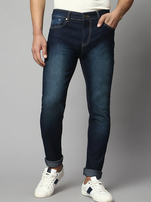 Dennis Lingo Men's Slim Fit Stretchable Light Washed Denim Jeans