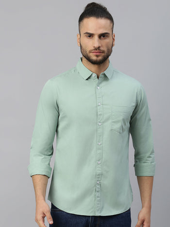 Men's Cotton Solid Slim Fit Casual Shirt