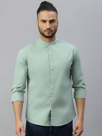 Men's Cotton Solid Slim Fit Casual Shirt