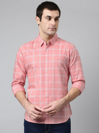 Men's Slim Fit Cotton Checks Full Sleeves Casual Shirt