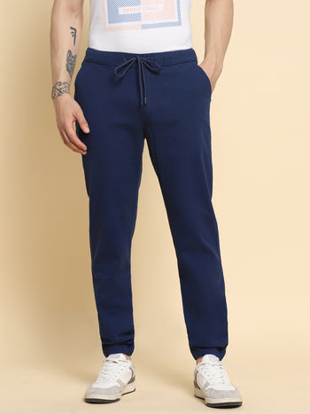 Men's Denim Blue Jogger Smart Casual Look For Season Essential