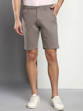 Men's Grey Slim Fit Shorts