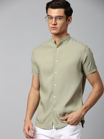 Men's Mint Slim Fit  Casual Shirt