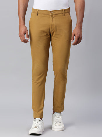 Men's Tapered Fit Cotton Chinos (Khaki)