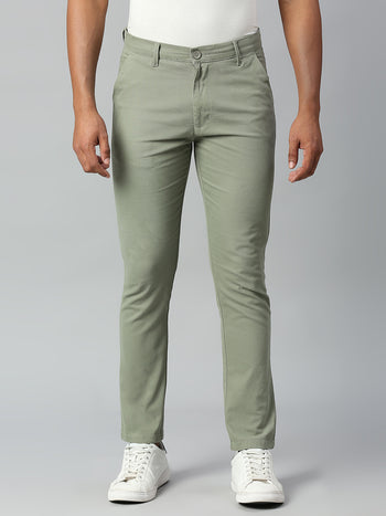 Men's Tapered Fit Cotton Chinos (Sage)