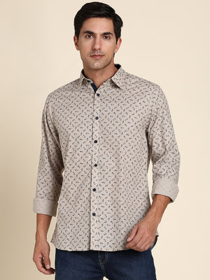 Dennis Lingo Men's Comfortable And Stylish Navy Casual Shirt
