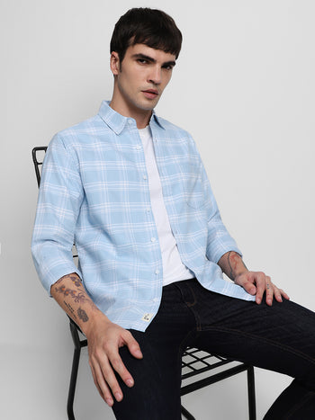 Men's Light Blue Casual Shirts