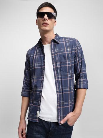 Men's Blue Casual Shirts