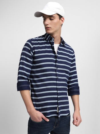 Men's Navy Casual Shirts