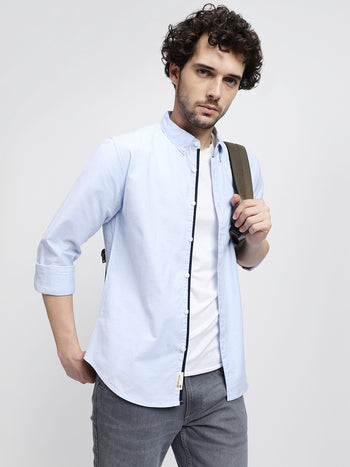 Men's Light Blue Casual Shirts