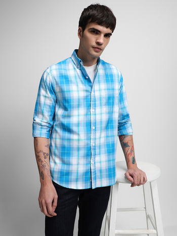 Men's Blue Casual Shirts