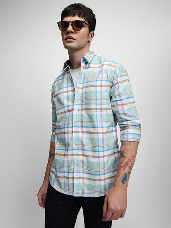 Men's Sage Green Casual Shirts