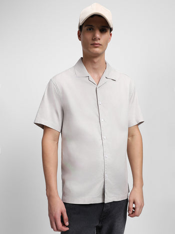 Men's Cuban Collar Pure Cotton Casual Shirt