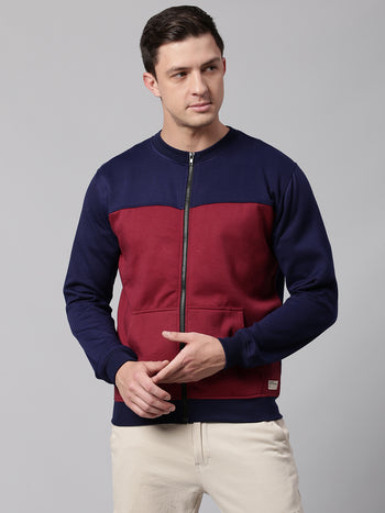 Men's Navy Regular Fit Winterwear Sweatshirts