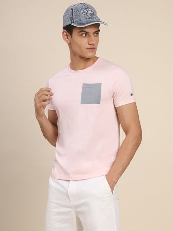 Men's Pink Tshirts Wardrobe Essentials Soft And Stretchy Fabric