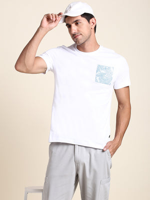 Dennis Lingo Men's White Tshirts Wardrobe Essentials Soft And Stretchy Fabric