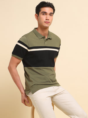 Dennis Lingo Men's Olive Tshirts Wardrobe Essentials Soft And Stretchy Fabric