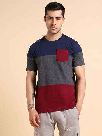 Dennis Lingo Colourblocked Slim Fit T-shirt