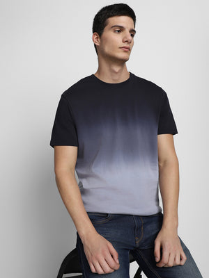 Men's Cotton Crew Neck Dyed Half Sleeves T-Shirt