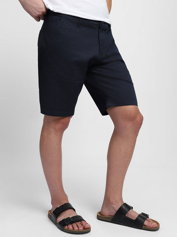 Men's Navy Cotton Shorts