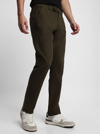 Men's Green Slim Fit Trousers