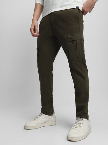 Men's Slim Fit Wrinkle Free Cargos Trousers