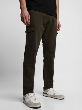 Men's Green Slim Fit Trousers