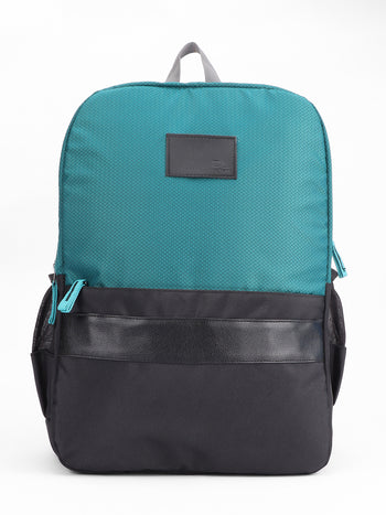 Men's Black & Blue Water Textured Laptop Backpack with adjustable shoulder strap