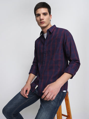 Men's Navy Casual Shirts