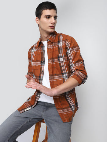 Men's Rust Casual Shirts