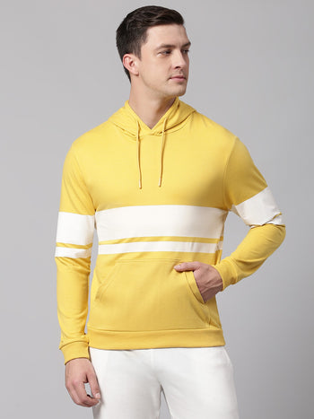 Mens Long-Sleeve Hoodie - Lightweight Casual Winterwear  (Ochre)