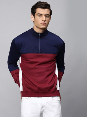 Mens Long-Sleeve Sweatshirt - Lightweight Casual Winterwear  (Navy)