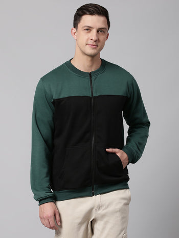 Mens Long-Sleeve Sweatshirt - Lightweight Casual Winterwear  (Petrol Green)